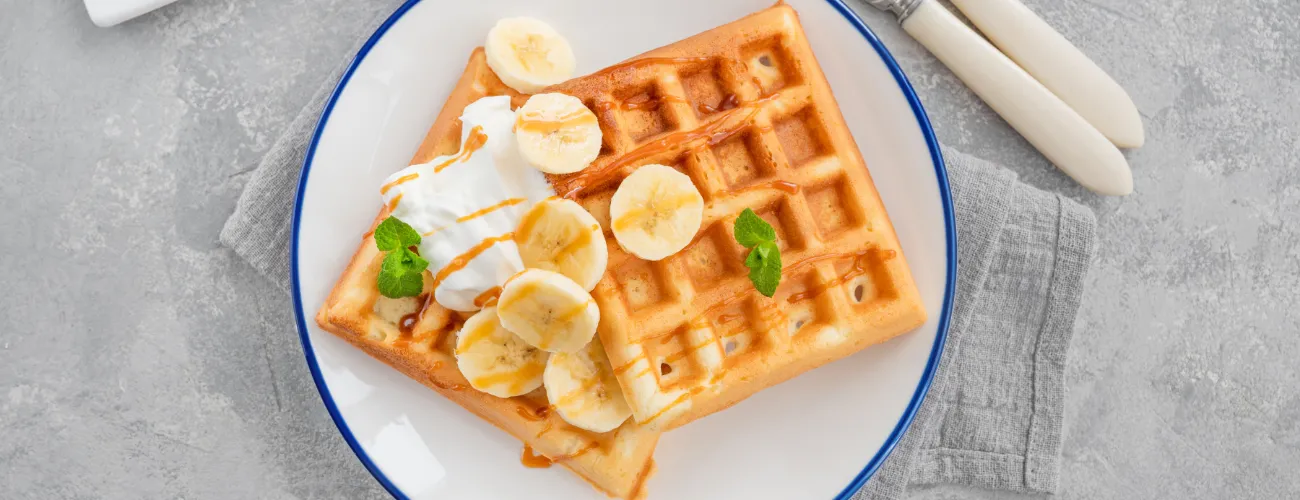 Hafer-Bananen-Waffeln